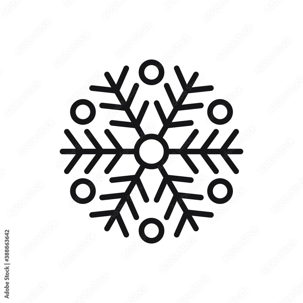 Snowflake icon vector isolated symbol. Snowflake icon vector isolated symbol.