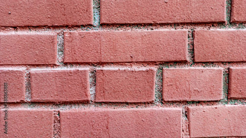 Obraz na płótnie Photo of an old red brick wall close-up. Background, texture for design w salonie