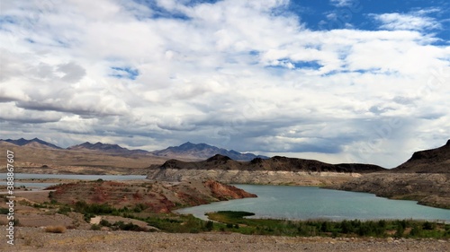 view of a lake in the desert
