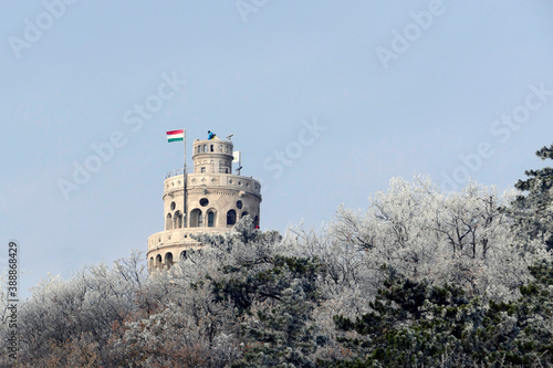Photography Elizabeth look-out tower in Budapest in the winter