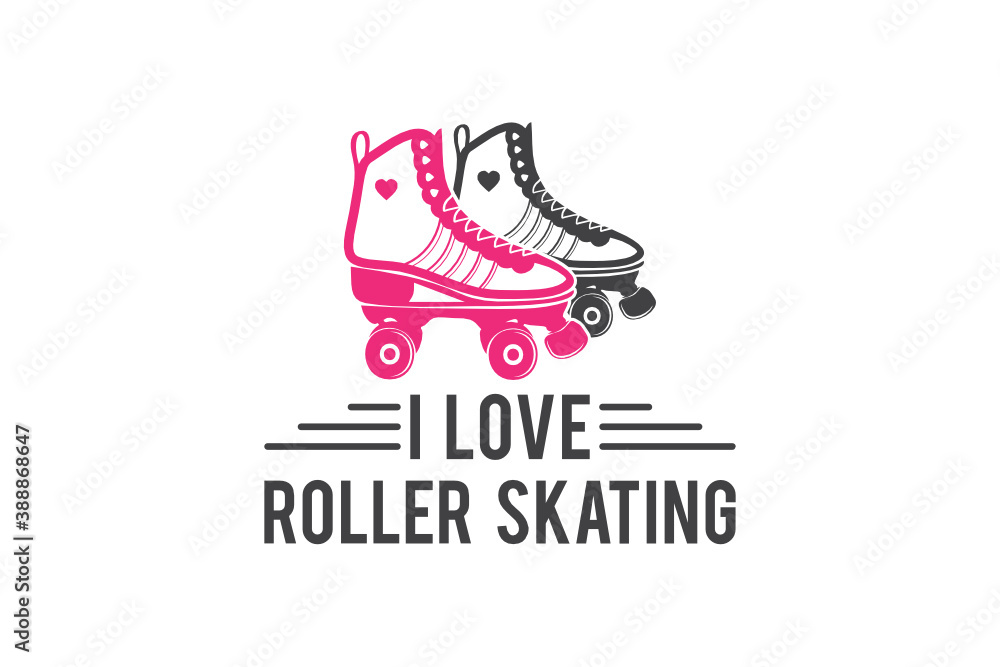 Roller Skates SVG, I love Roller Skating, Roller Derby svg, Cut file, for  silhouette, Cricut design