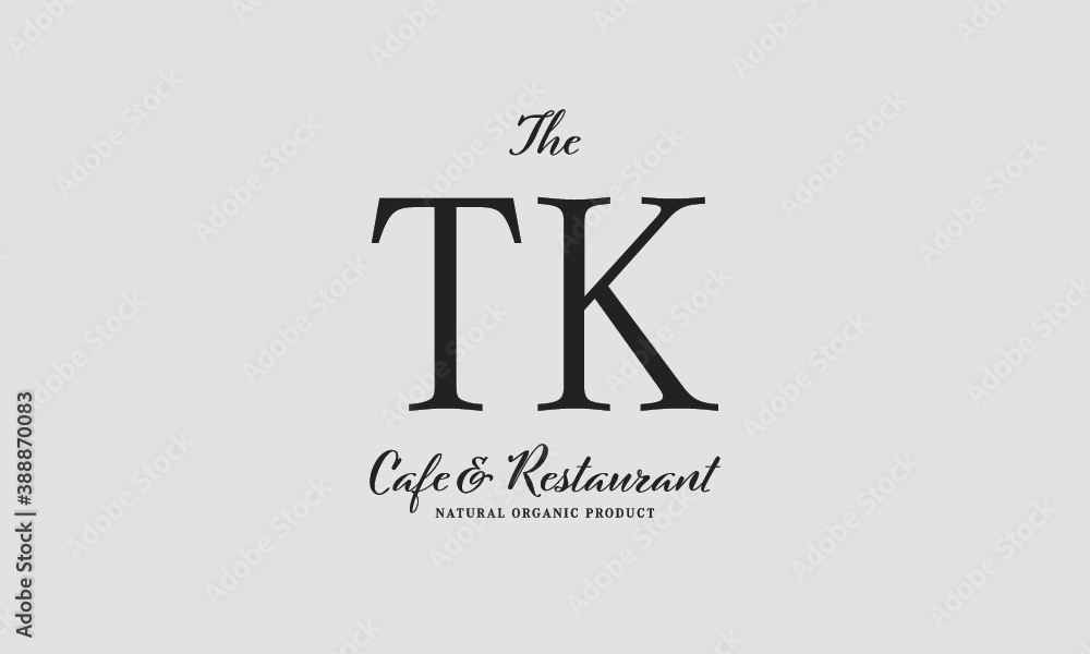 cafe restaurant premade logo initials monogram elegant luxury alphabet