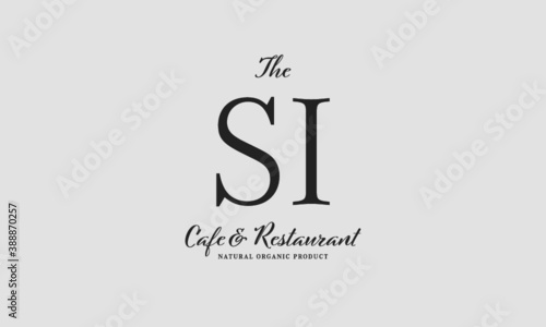 cafe restaurant premade logo initials monogram elegant luxury alphabet