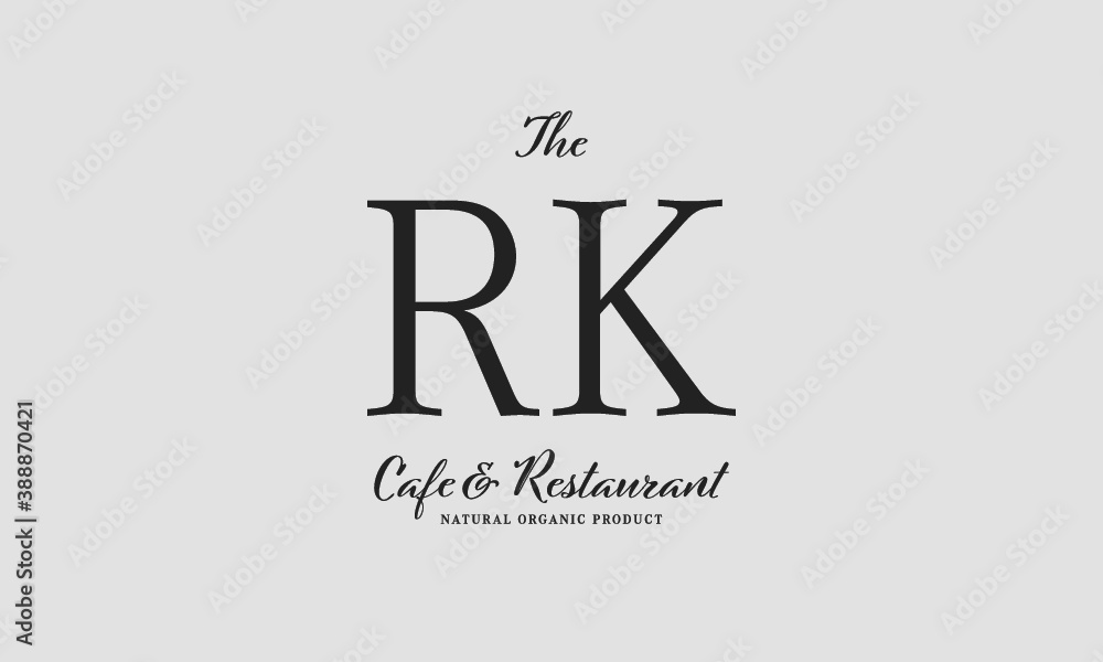 Obraz premium cafe restaurant premade logo initials monogram elegant luxury alphabet