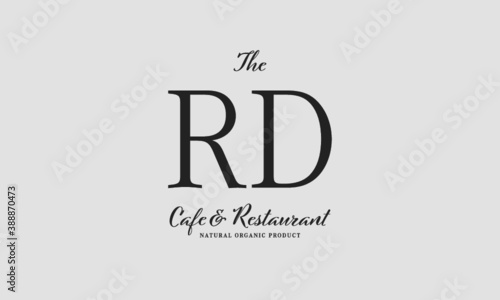 cafe restaurant premade logo initials monogram elegant luxury alphabet