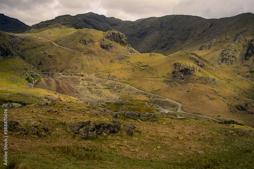 A stunning view of the British highlands with their rich mix of both grassy and rocky mountains