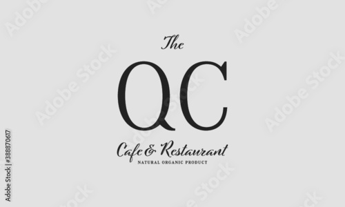 cafe restaurant premade logo initials monogram elegant luxury alphabet