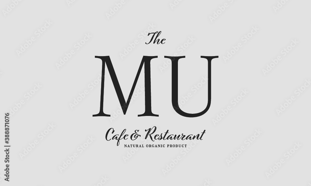 Fototapeta premium cafe restaurant premade logo initials monogram elegant luxury alphabet