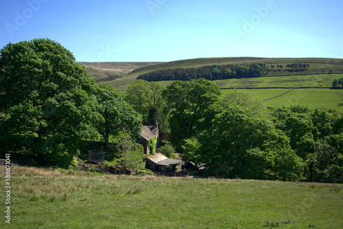 A charming cottage found in the peaceful landscape of Northern England from afar