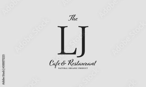 cafe restaurant premade logo initials monogram elegant luxury alphabet