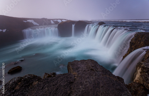 waterfall in autumn
