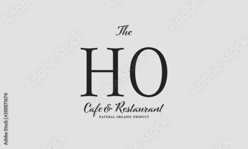 cafe restaurant premade logo initials monogram elegant luxury alphabet