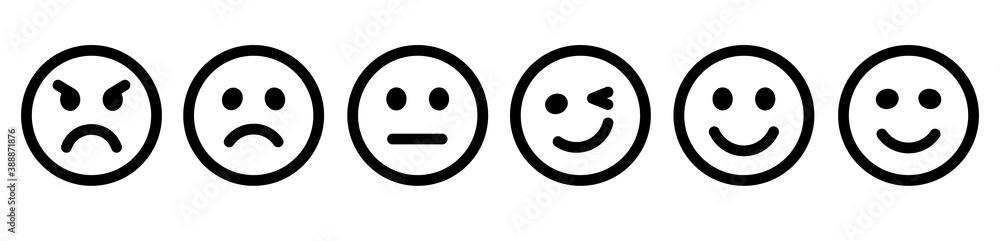 Emoticons buttons set. Vector web emoticons set isolated on white ...