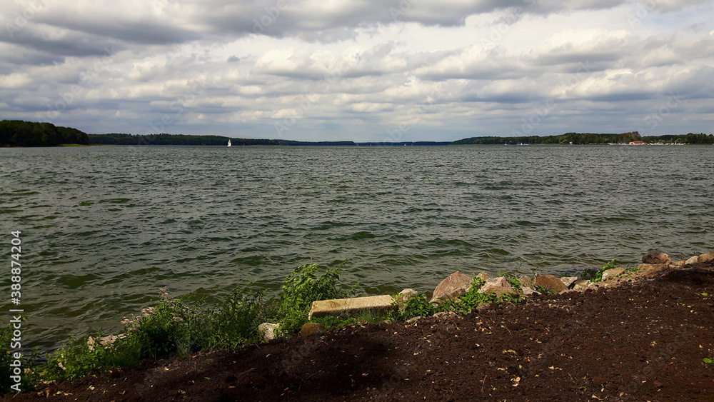 Wavy lake in Poland