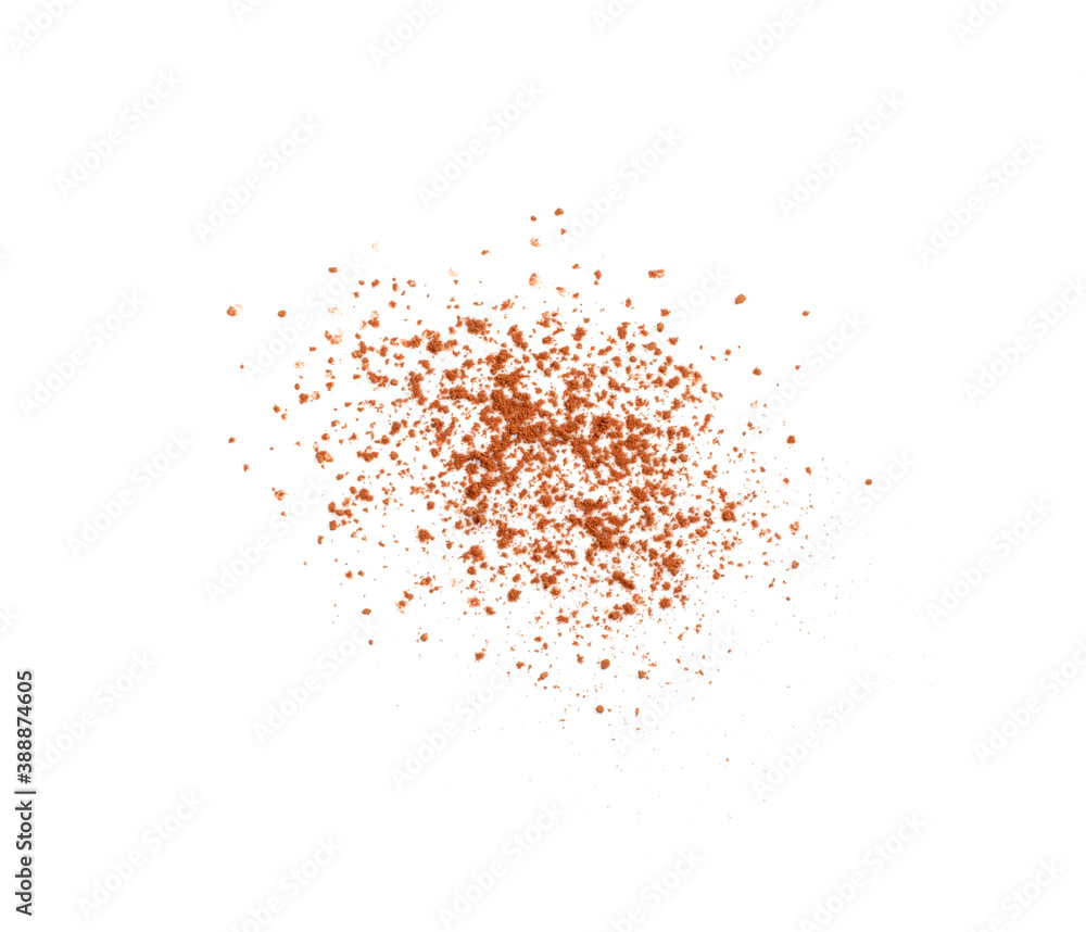 Cocoa Powder Isolated, Cacao Dust on White Background Top View Cocoa Powder Isolated, Cacao Dust on White Background Top View