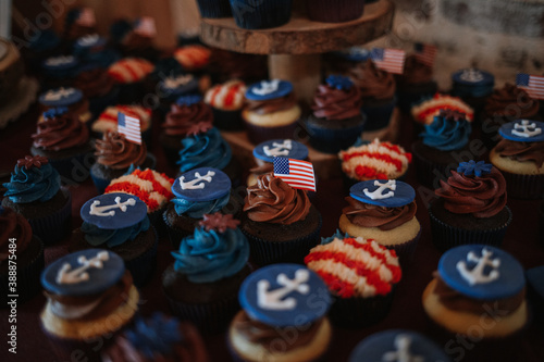 Navy, USA Themed Cupcakes