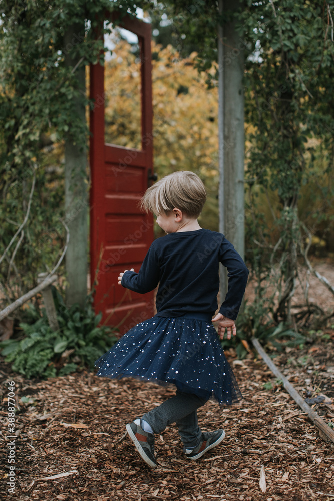 Happy, Non-Binary Child Dancing Happy, Non-Binary Child Dancing