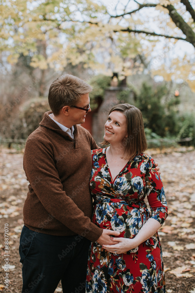 Portrait of Husband and Pregnant Wife Portrait of Husband and Pregnant Wife