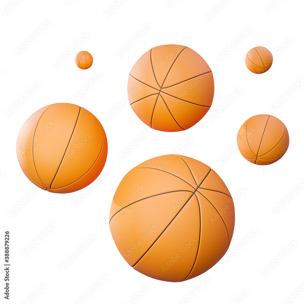 Golden Basketball isolated on white background, Save clipping path
