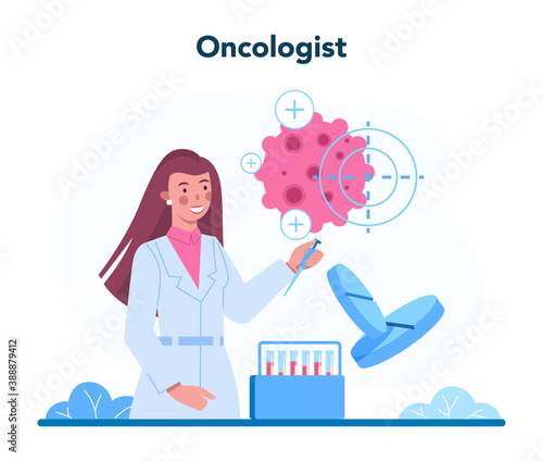 Professional oncologist concept. Cancer disease diagnostic and treatment