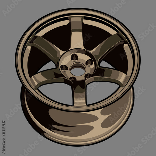 car wheel illustration for conceptual design