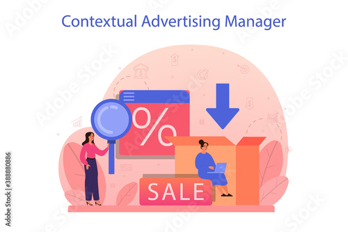 Contextual advertsing and targeting concept. Marketing campaign