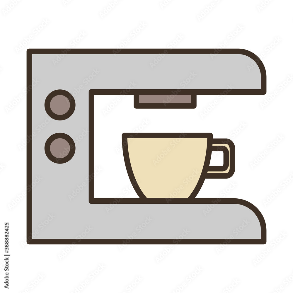 coffee shop make machine appliance fill style icon coffee shop make machine appliance fill style icon