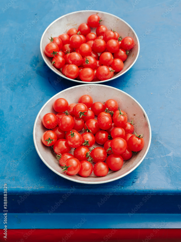 Cherry tomatoes at the market in Beaune, Burgundy, France Cherry tomatoes at the market in Beaune, Burgundy, France