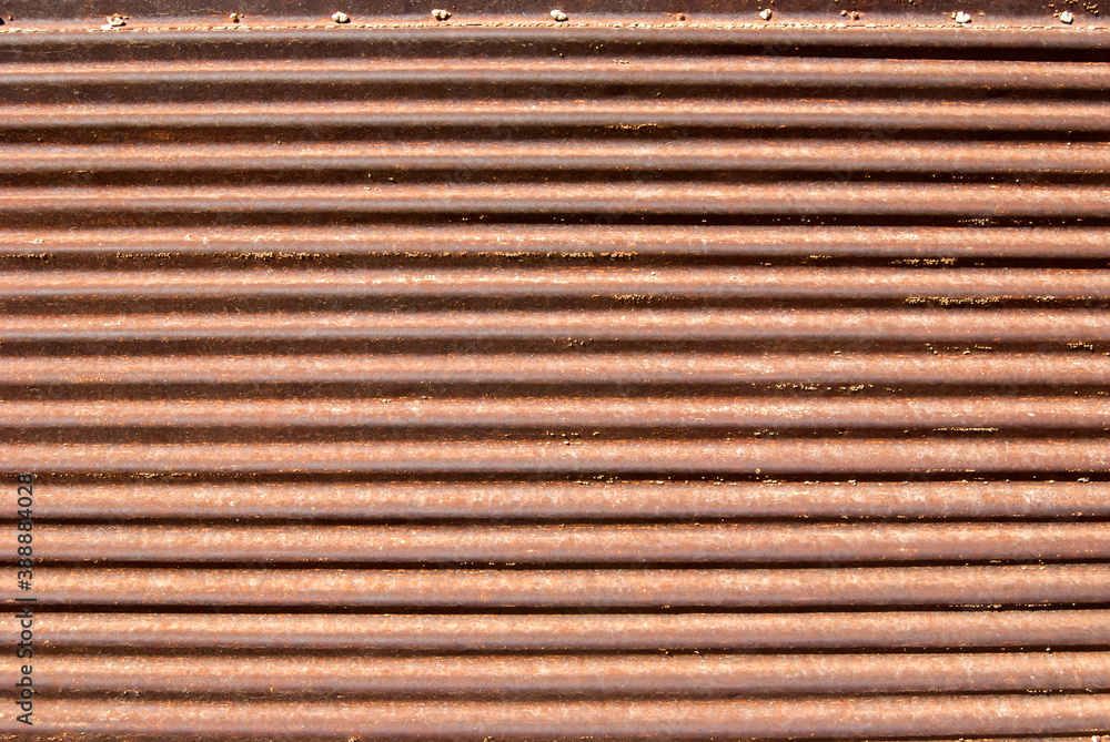 Obraz premium Old weathered rusty grunge corrugated sheet metal