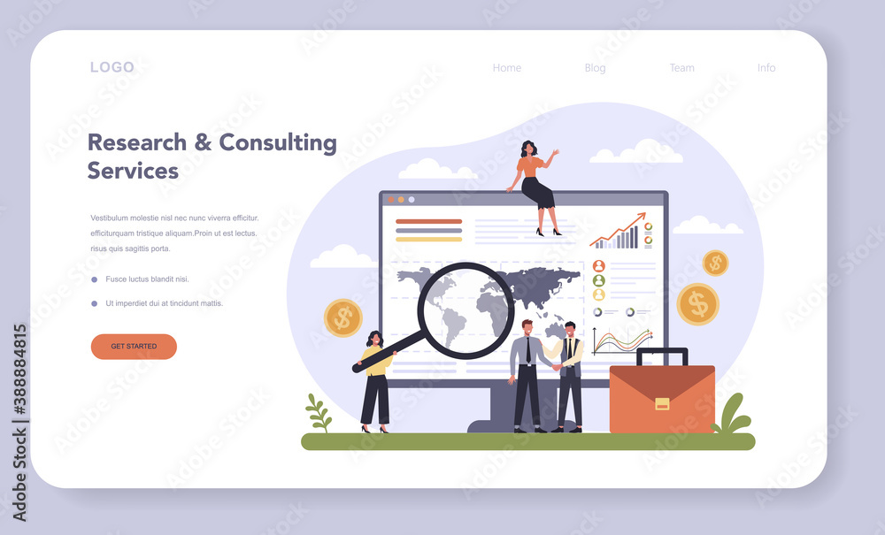 Professional services sector of the economy web banner or landing Professional services sector of the economy web banner or landing