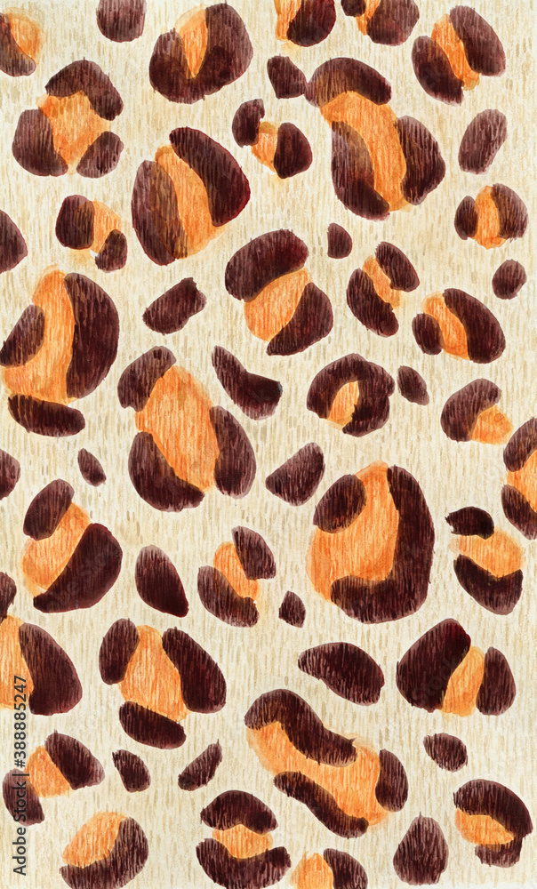 Leopard watercolor pattern Leopard watercolor pattern