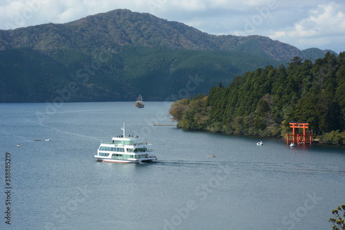 Tourist attractions in Japan Hakone Ashinoko lake, Kanagawa Prefecture.