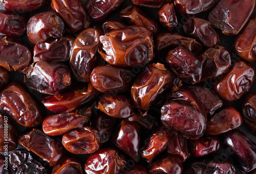 Dried date background. Copyspace photo
