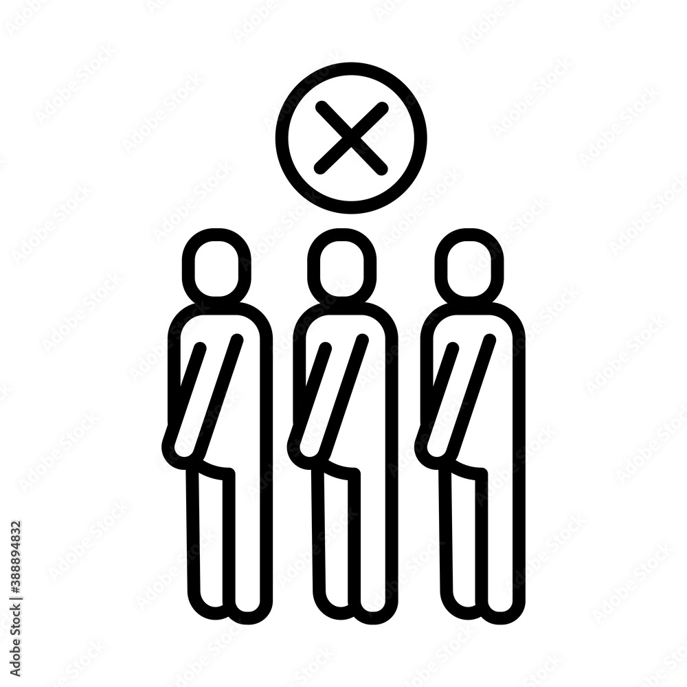 Obraz premium avoid crowds line style icon