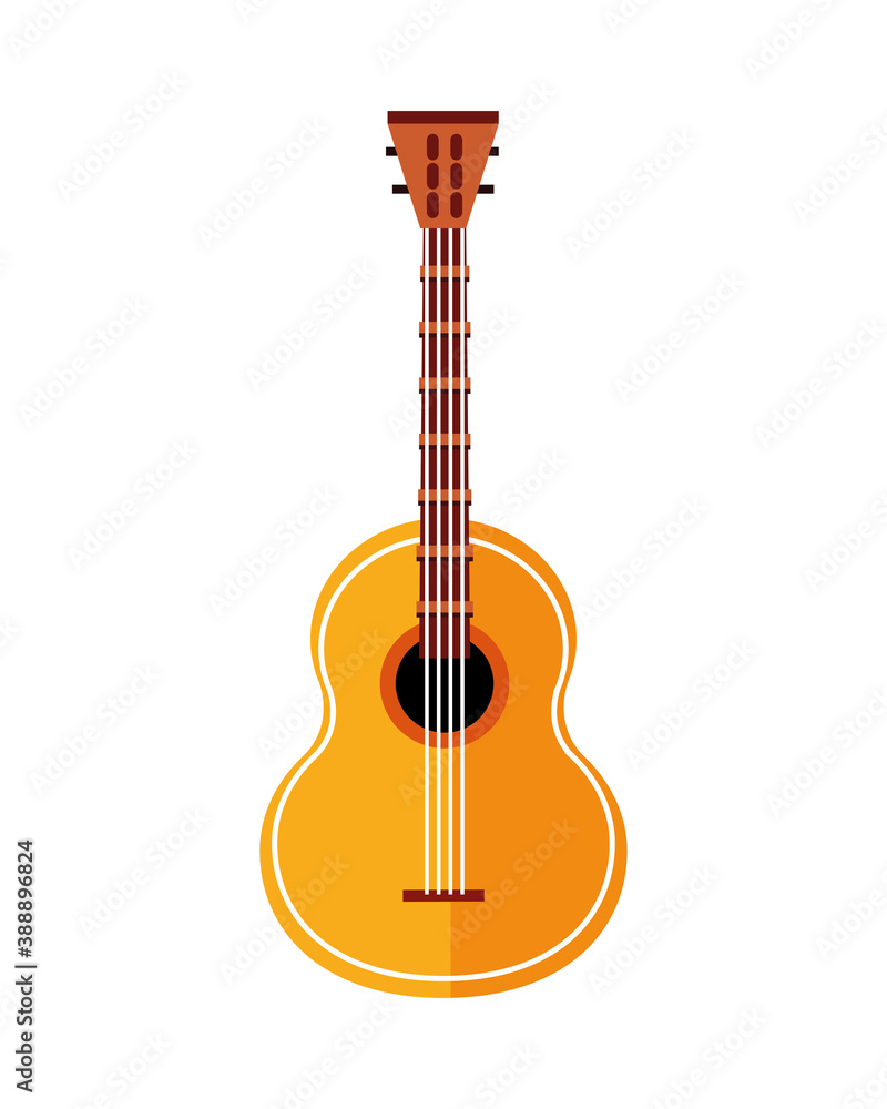 guitar musical instrument isolated icon