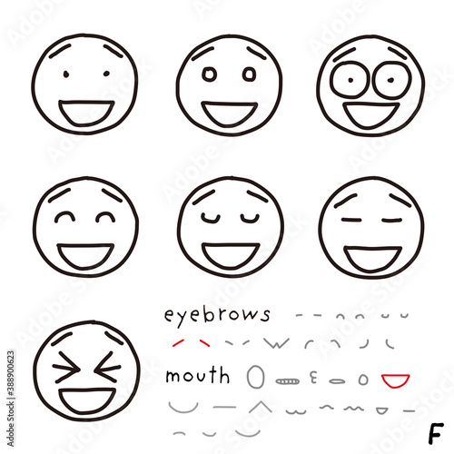 hand-drawn facial expression icon_04_f