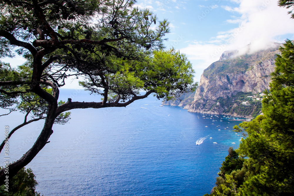 Capri island beautiful views, scenery, landscapes, panoramas, towns, buildings, cosy streets, historical heritage Italy