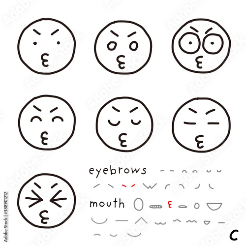 hand-drawn facial expression icon_05_c