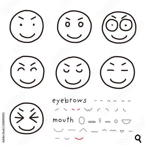 hand-drawn facial expression icon_05_q