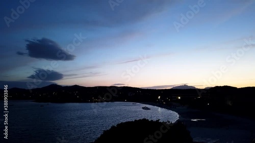 Tramonto in Sardegna a Golfo Aranci, time lapse