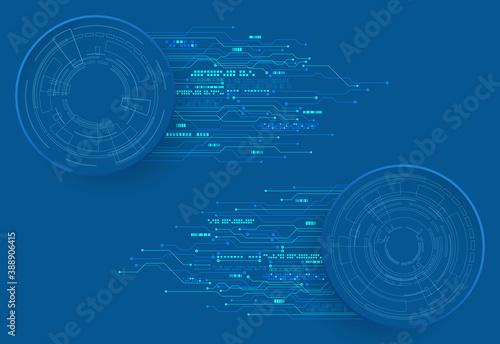 テクノロジーイメージ　近代的な背景　青色
