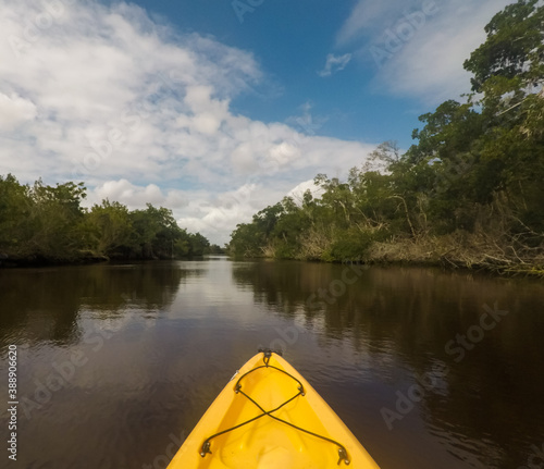 Nose of Yellow Kayak on Everglades