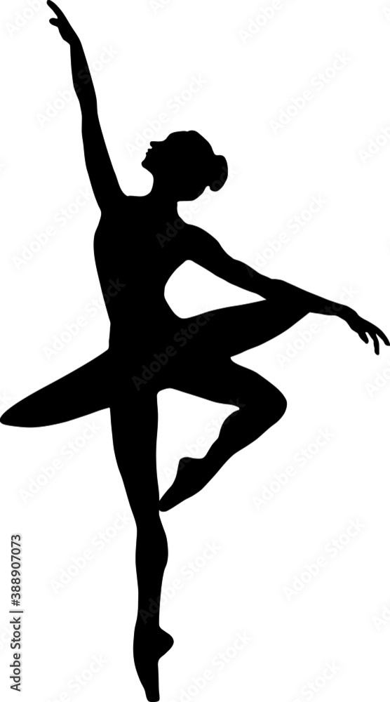 vector silhouette of a ballerina