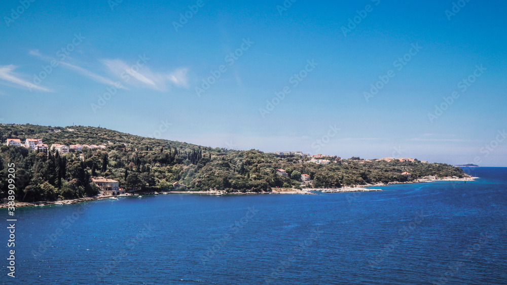 Panorama of blue sea