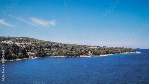 Panorama of blue sea