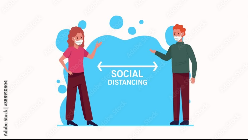 couple wearing medical masks with social distance couple wearing medical masks with social distance