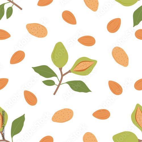 Almond tree branch. pattern 