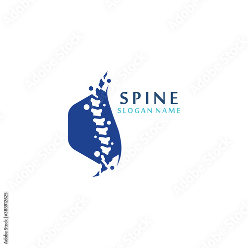 Spine chiropractic Care logo designs concept, Backbone Logo template