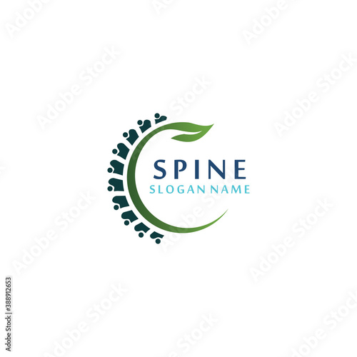 Spine chiropractic Care logo designs concept, Backbone Logo template