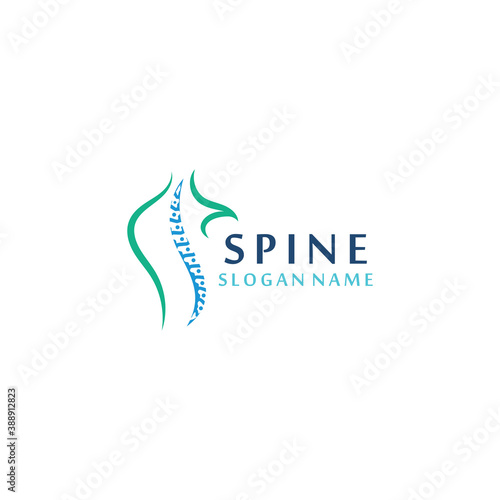 Spine chiropractic Care logo designs concept, Backbone Logo template